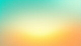 Fototapeta Zachód słońca - blue orange yellow, color gradient, abstract background smooth transition, empty space, grainy noise rough texture