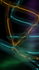 Wall Mural - Abstract Liquid Metal Flow with Light Reflections and Glows