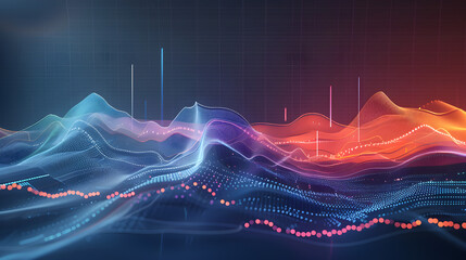 Wall Mural - Vibrant abstract data wave background