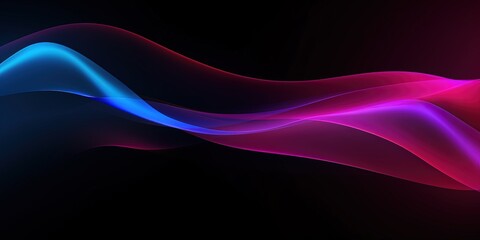 Wall Mural - vibrant color gradient on black background, abstract purple pink blue black poster design, copy spac