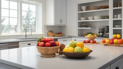 Poster - bright clean kitchen background