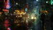 © vectorwin - wet rainy night