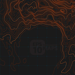 Wall Mural - the stylized height of the topographic contour in lines and contours. conditional geography scheme a