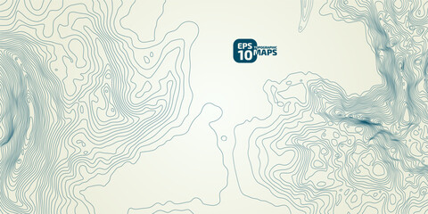 Wall Mural - The stylized height of the topographic contour in lines and contours. The concept of a conditional geography scheme and the terrain path. Vector illustration.