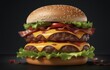 © BlackBird Studio - A juicy and tasty burger with lots of meat and cheese