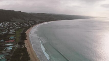 Wall Mural - Amazing aerial view of Apollo Bay coastline, Great Ocean Road - Australia