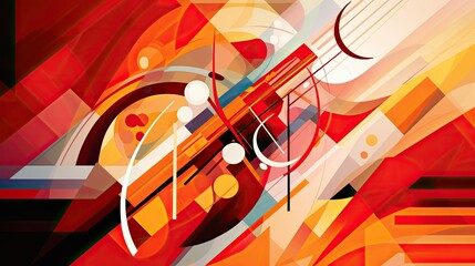 Canvas Print - shape geometric music background