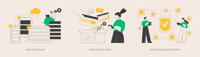 Wall Mural - application service abstract concept vector illustrations.