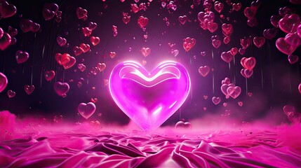 Poster - valentine pink love background