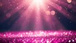 pink glitter lights show on stage with bokeh elegant lens flare abstract background dust sparks background
