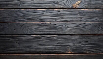 Wall Mural - black wooden plank background