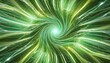 green hypertunnel spinning speed space tunnel made of twisted swirling energy magic glowing light lines abstract background