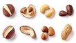 A collection of Brazil nuts artfully arranged