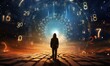 © Svitlana - collage photo image of time traveler person in astral world with full numbers numerology concept
