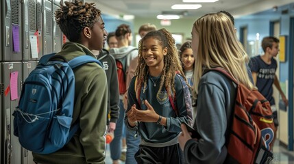 Wall Mural - sports middle school students