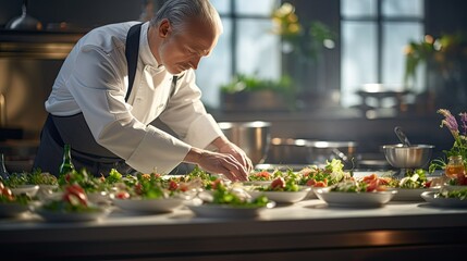 Canvas Print - food restaurant kitchen background