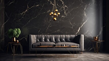 Poster - elegant dark marble background