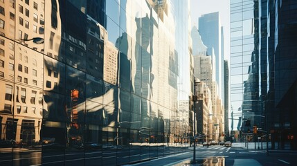 Canvas Print - architecture reflection skyscraper building