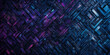 Geometrisches Flechtwerk in Blau- und Violettnuancen mit lebhafter Textur