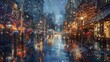 © vectorwin - weather city rain