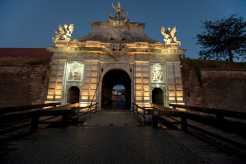 Wall Mural - view of the gate of the town country