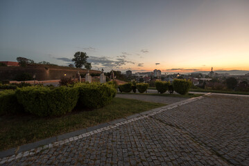 Wall Mural - sunset over the city