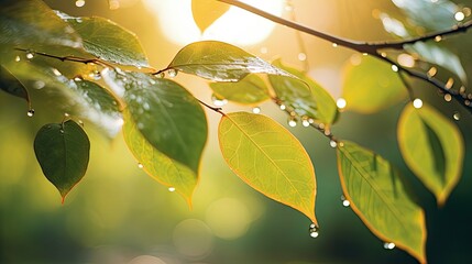 Sticker - nature tree leaves background