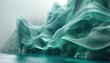 Mystical ice formations in a foggy, ethereal landscape