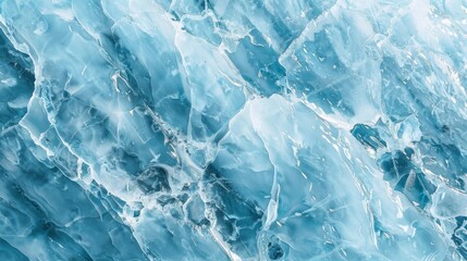 Wall Mural - Icy blue glacier surface with crevasses background