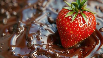 Wall Mural - sweet strawberry and chocolate