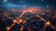 © Mahnoor - Smart city and internet of things, wireless communication network, Network and Connection technology concept , big data connection technology concept .