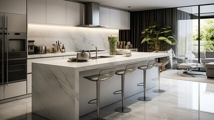 Sticker - modern apartment kitchen background