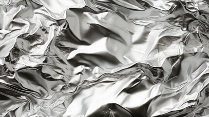 Wall Mural - shiny foil silver background