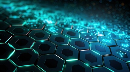 abstract tech hexagon background