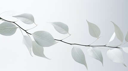 Wall Mural - organic white leaves background