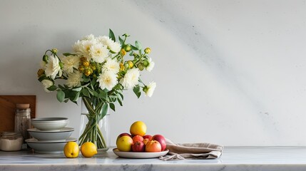 Canvas Print - cooking desktop kitchen background