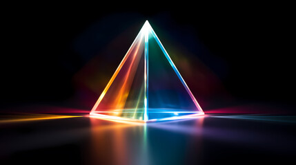 Abstract triangle rainbow art background