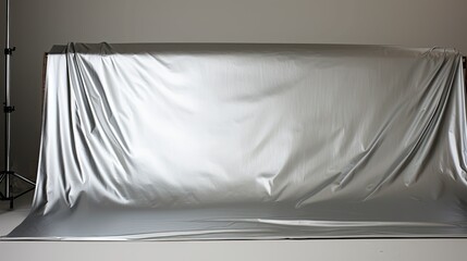 Canvas Print - shiny sheet silver background