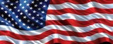 Fototapeta  - American Flag Wave Close Up for Memorial Day or 4th of July. Banner