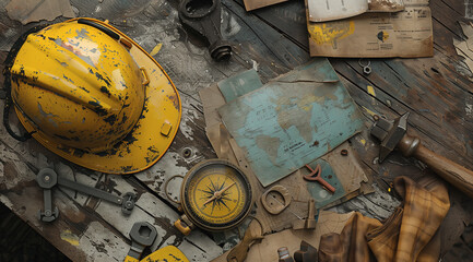 Wall Mural - Vintage Workshop Tools and