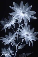 Wall Mural - Black and White Artistic Flower