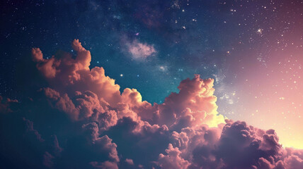 Wall Mural - Beautiful HD wallpaper of the night sky