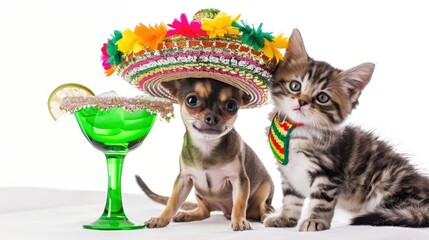 Celebration Companions: Adorable Animals Ready for a Cinco de Mayo Party