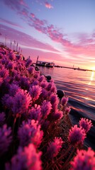 Wall Mural - A field of lavender in full bloom