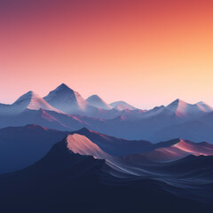 Wall Mural - Beautiful mountain landscape