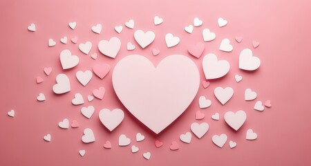 Poster -  Love is in the air with these heart-shaped confetti!