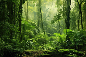 Poster - Background of tropical forest