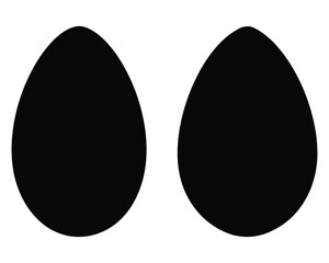 Easter egg black Silhouette vector