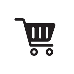 Wall Mural - Shopping cart vector icon, flat design