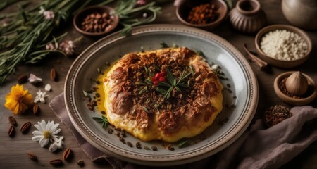 Canvas Print -  Deliciously baked dish, ready to be savored!